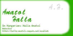 anatol halla business card